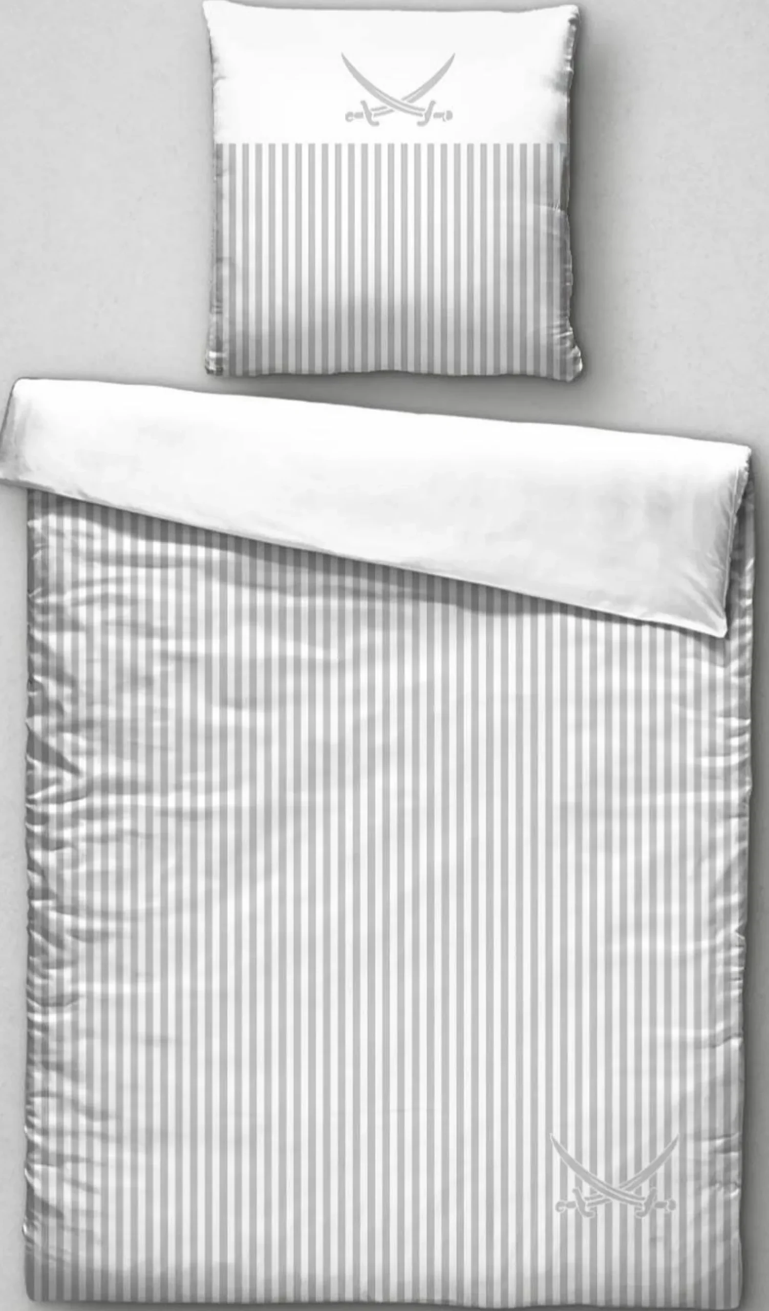Satin>Sansibar Satin-Bettwäsche silberfarben