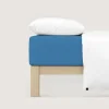 Bettlaken>schlafgut Casual-Spannbettlaken blau