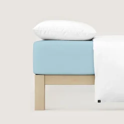 schlafgut Premium-Spannbettlaken blau^ Bettlaken