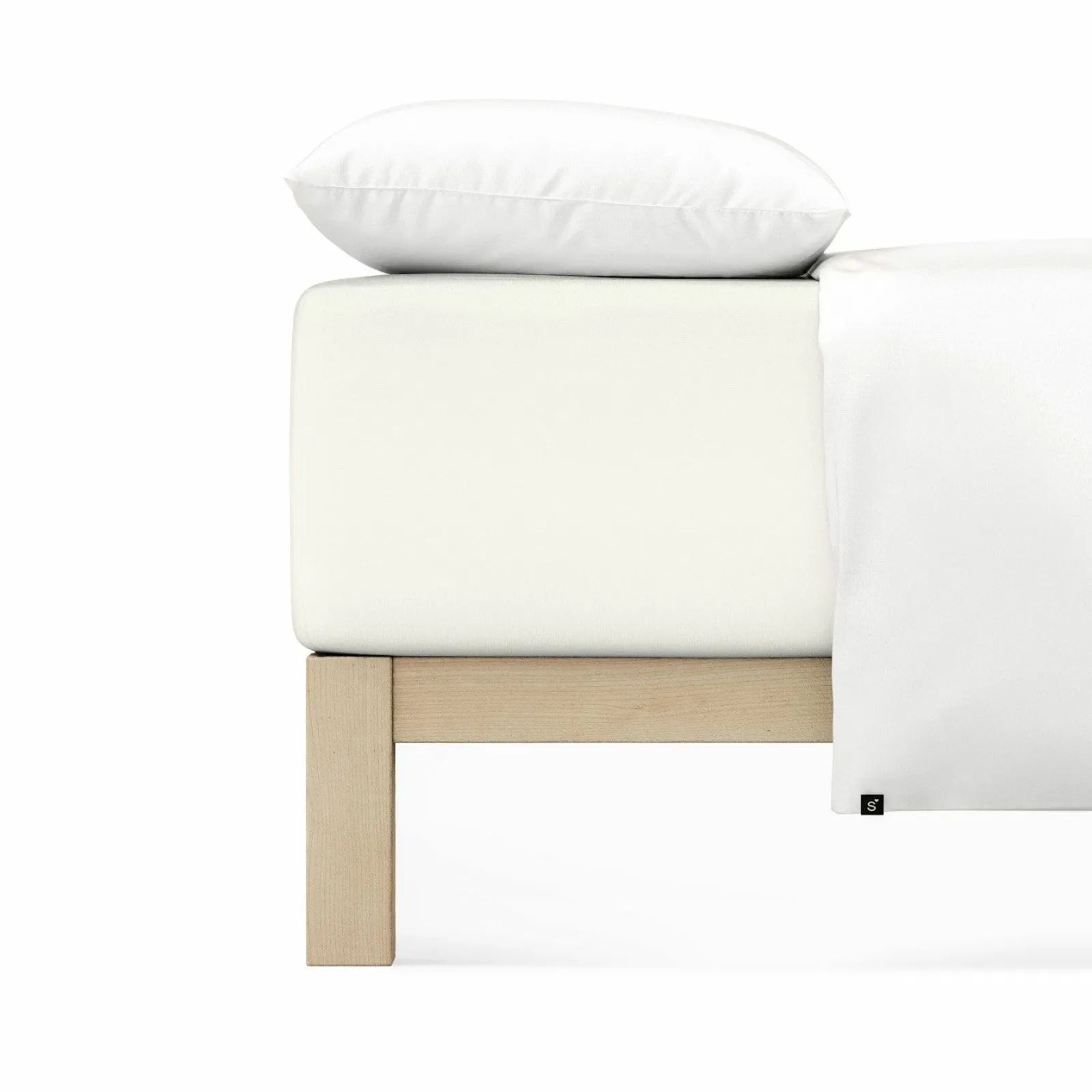 Bettlaken>schlafgut Pure-Boxspring-Spannbettlaken weiß