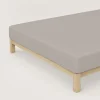 Bettlaken>schlafgut Pure-Boxspring-Spannbettlaken braun