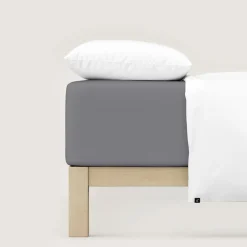 schlafgut Pure-Boxspring-Spannbettlaken grau^ Bettlaken