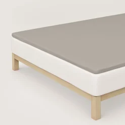 Bettlaken>schlafgut Pure-Topper-Spannbettlaken braun
