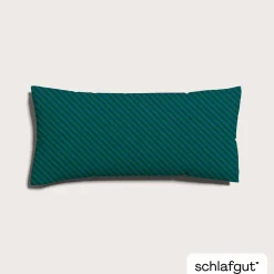 schlafgut WOVEN-FADE-Kissenbezug blau^ Kopfkissenbezüge|Satin