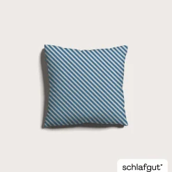 schlafgut WOVEN-FADE-Kissenbezug blau^ Kopfkissenbezüge|Satin