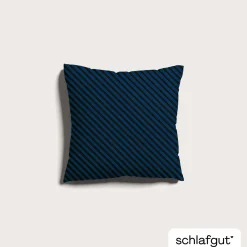 schlafgut WOVEN-FADE-Kissenbezug blauschwarz^ Kopfkissenbezüge|Satin