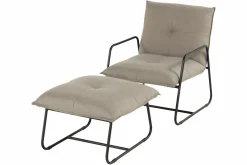 SCHÖNER WOHNEN Hocker schwarzbeige^ Loungehocker