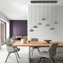 SCHÖNER WOHNEN LED-Pendelleuchte 7flg grau^ Pendelleuchten