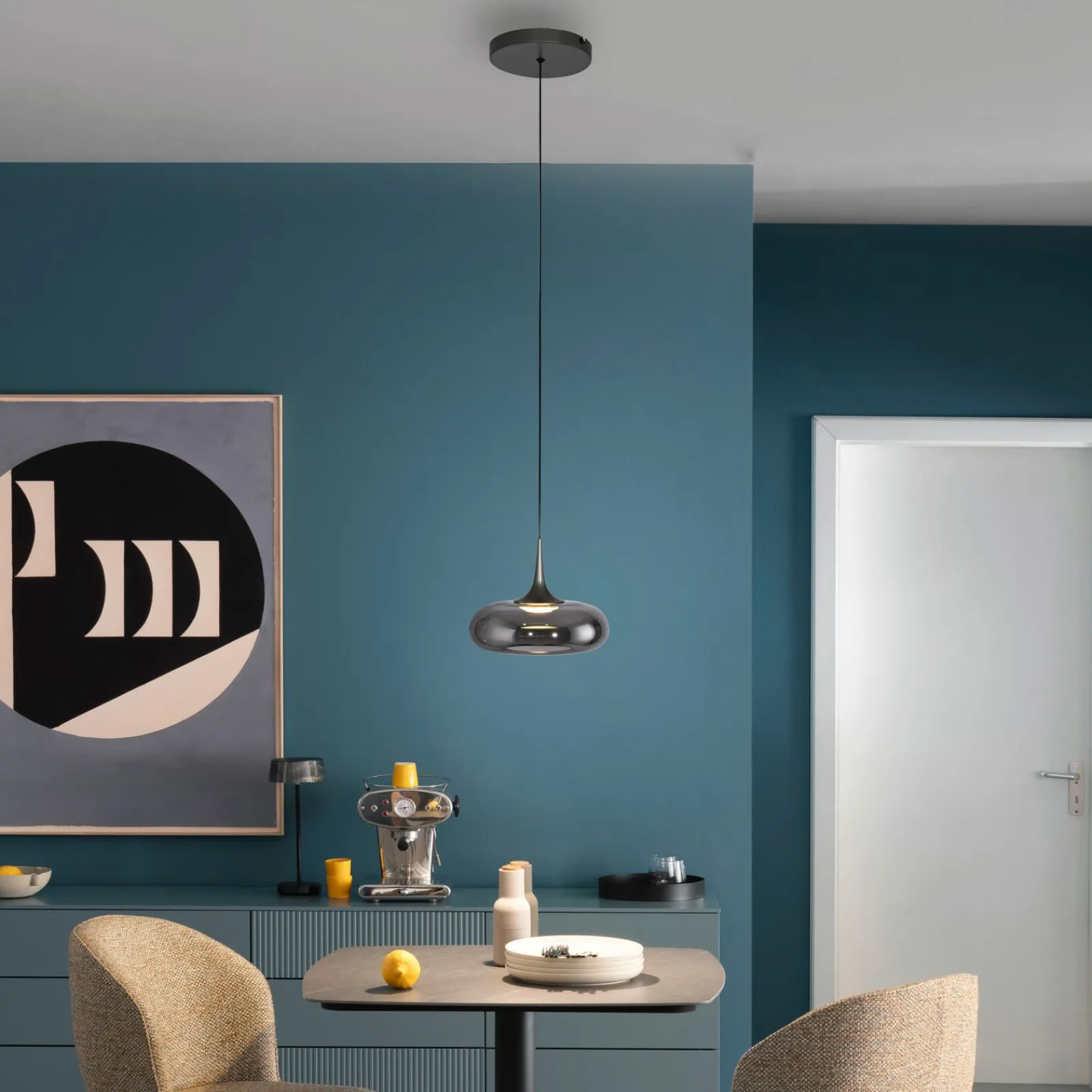 Pendelleuchten>SCHÖNER WOHNEN LED-Pendelleuchte 1flg grau