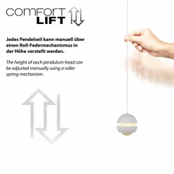 SCHÖNER WOHNEN LED-Pendelleuchte 3flg weiß^ Pendelleuchten