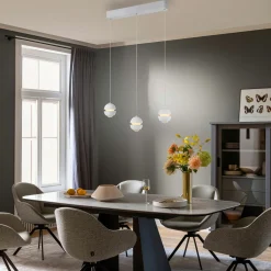 SCHÖNER WOHNEN LED-Pendelleuchte 3flg weiß^ Pendelleuchten