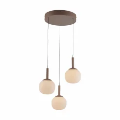 SCHÖNER WOHNEN LED-Pendelleuchte 3flg braun^ Pendelleuchten