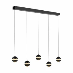 SCHÖNER WOHNEN LED-Pendelleuchte 5flg schwarz^ Pendelleuchten