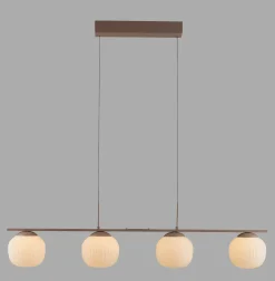 SCHÖNER WOHNEN LED-Pendelleuchte 4flg braun^ Pendelleuchten