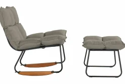 SCHÖNER WOHNEN Schaukelstuhl schwarzbeige^ Lounge Sessel