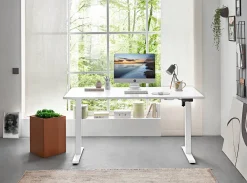 Bürotische·Höhenverstellbare Schreibtische> Schreibtisch elektronisch weiß