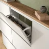 Schuhschrank braunsilberfarbenweiß^ Schuhschränke