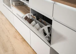 Schuhschrank braunsilberfarbenweiß^ Schuhschränke