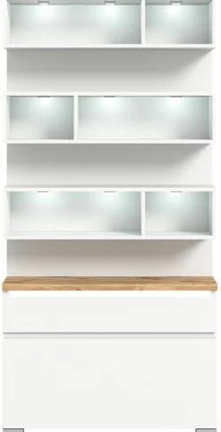 Schuhschränke> Schuhschrank braunsilberfarbenweiß