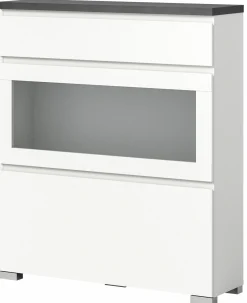 Schuhschränke> Schuhschrank grauweißsilberfarben