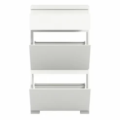 Schuhschrank weißsilberfarben^ Schuhschränke