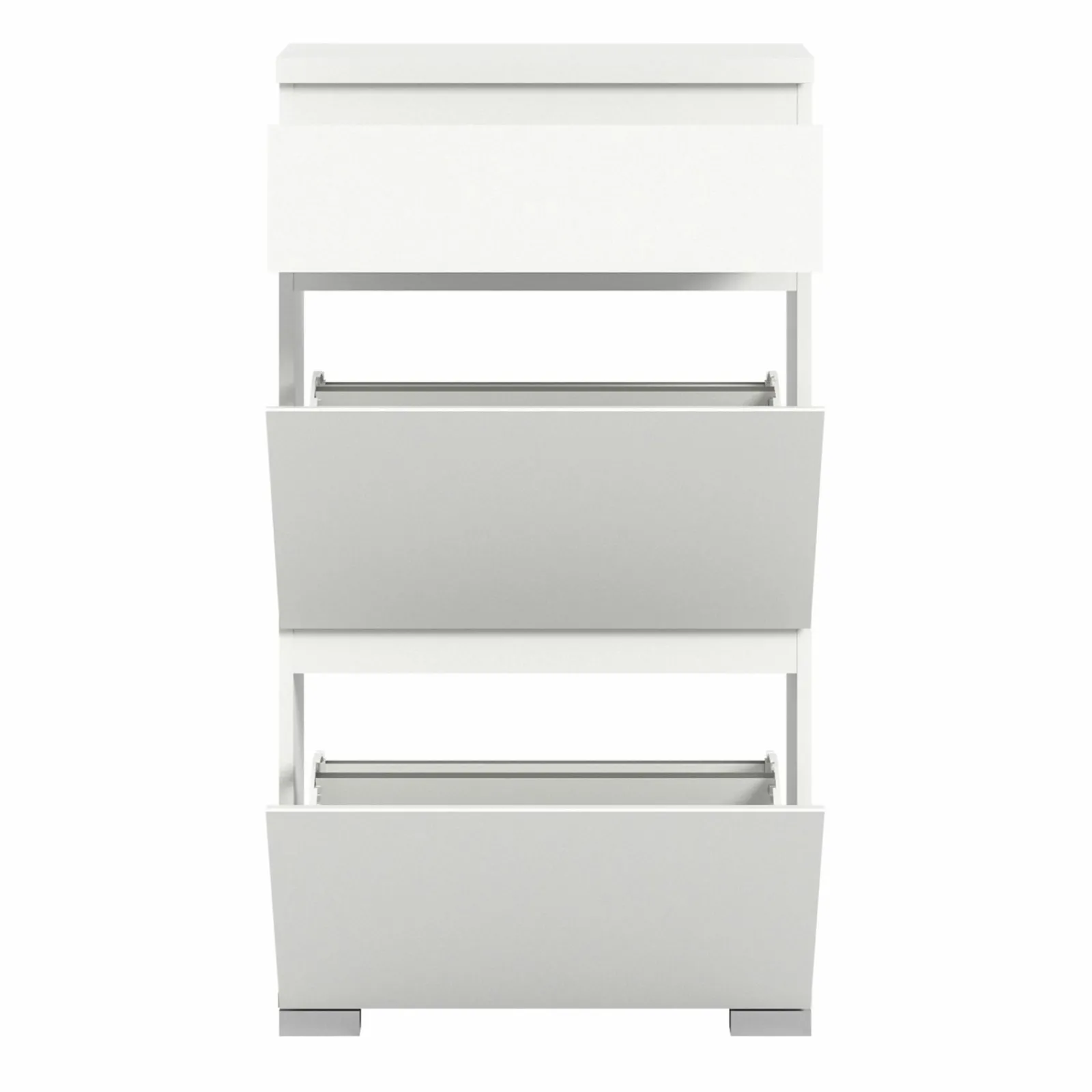 Schuhschrank weißsilberfarben^ Schuhschränke