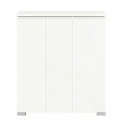 Schuhschränke> Schuhschrank weißsilberfarben
