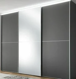 Kleiderschränke> Schwebetürenschrank grau