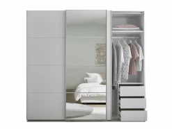 Schwebetürenschrank 3-trg. weiß^ Kleiderschränke