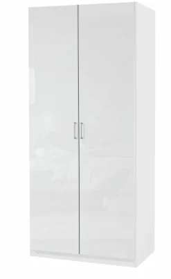 self Drehtürenschrank 2-trg. weiß^ Kleiderschränke