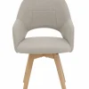 Sessel mit Armlehne drehbar beige^ Esszimmerstühle
