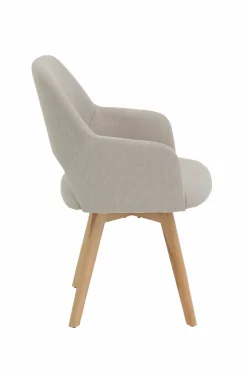 Sessel mit Armlehne drehbar beige^ Esszimmerstühle