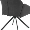 Esszimmerstühle> Sessel mit Armlehne drehbar grau