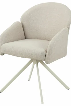 Sessel mit Armlehne drehbar beige^ Esszimmerstühle