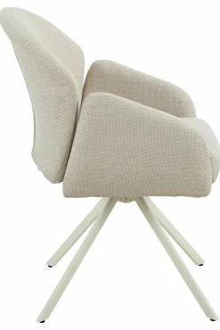 Sessel mit Armlehne drehbar beige^ Esszimmerstühle
