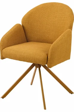 Esszimmerstühle> Sessel mit Armlehne drehbar gelb