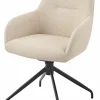 Sessel mit Armlehne drehbar beige^ Esszimmerstühle