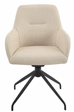 Sessel mit Armlehne drehbar beige^ Esszimmerstühle