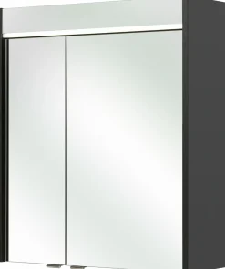 Badmöbel> Spiegelschrank grau