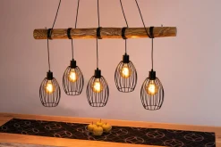 Spot Light Pendelleuchte 5flg schwarz^ Pendelleuchten