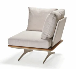 Gartensofas>STERN Eckelement gelbbraunbeige