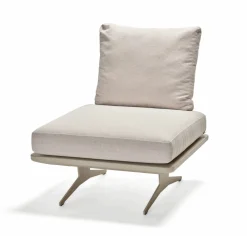 Gartensofas>STERN Mittelelement beigegelb