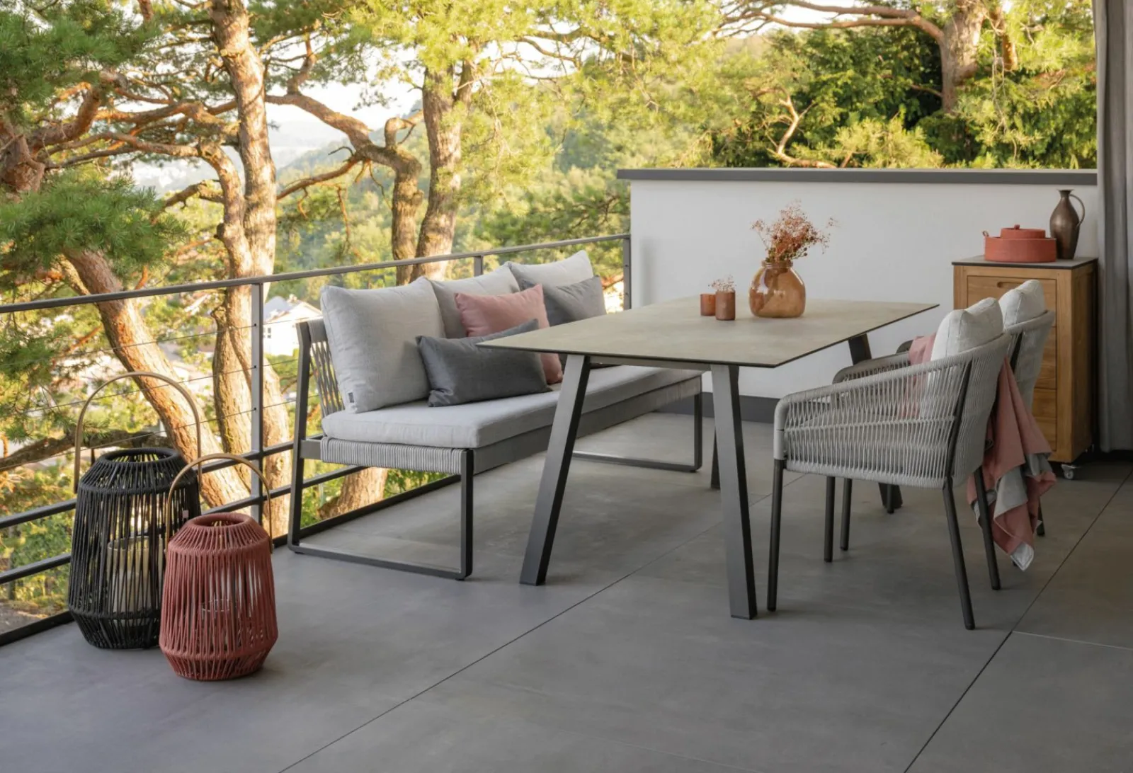 STERN Rope Gartensofa 3-Sitzer grau^ Gartenbänke