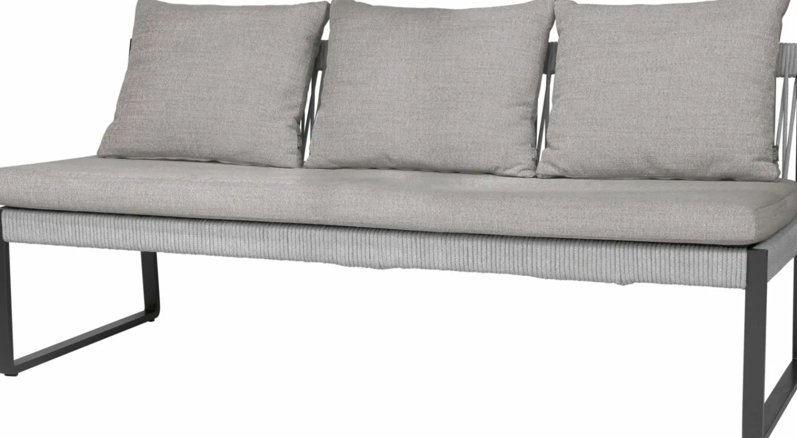 Gartenbänke>STERN Rope Gartensofa 3-Sitzer grau
