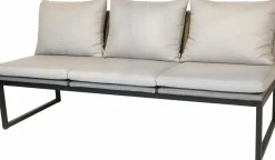 Gartenbänke>STERN Rope Gartensofa 3-Sitzer beigegrauschwarz