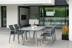 STERN Stapelsessel silberfarbengrau^ Gartensessel