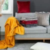 Stuco Kissen mit Füllung grau^ Dekokissen