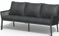 TIERRA OUTDOOR Gartenbank 3-Sitzer Rope grau^ Gartenbänke