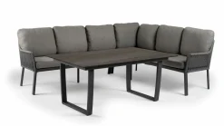 TIERRA OUTDOOR Garten/Esslounge Ecke rechts grau^ Gartenlounge Sets