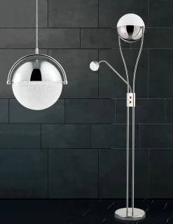 Stehleuchten>Trio Leuchten LED - Stehleuchte 2flg silberfarben